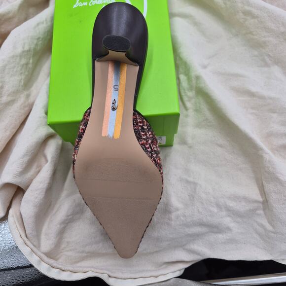 NEW Sam Edelman Women's Brit Mule Coffee Multi Boucle size 5 Medium - Picture 5 of 8